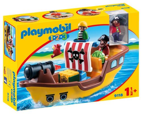 Playmobil 1.2.3 9118 Bâteau de pirates