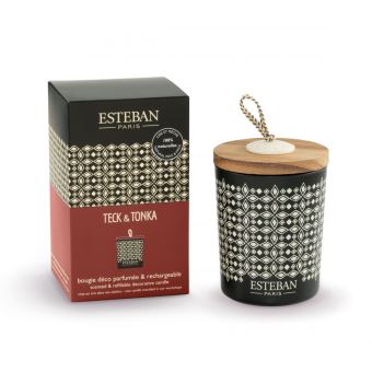 Bougie décorative parfumée Esteban Teck et Tonka - 1
