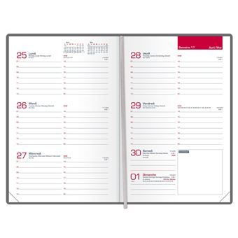 Agenda civil Oxford Ophio 10 x 15 cm 1 semaine sur 2 pages 2024 Noir