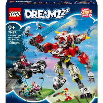 LEGO® DREAMZzz™ 71497 Robot-tigre de Cooper et bolide de Zero