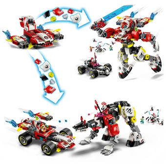 LEGO® DREAMZzz™ 71497 Robot-tigre de Cooper et bolide de Zero
