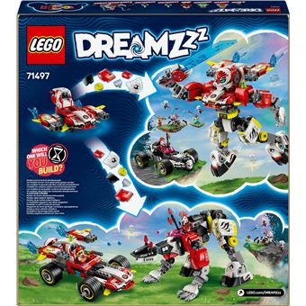 LEGO® DREAMZzz™ 71497 Robot-tigre de Cooper et bolide de Zero