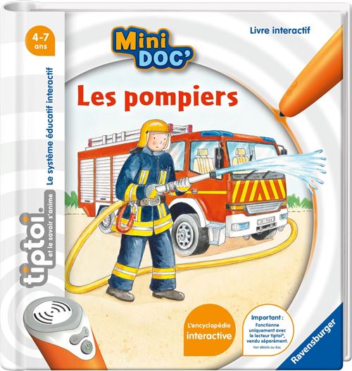 Livre Interactif Ravensburger Tiptoi Mini Doc' Les Pompiers