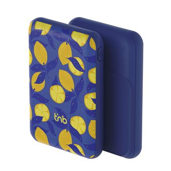 Batterie externe T'nB Exclusiv' Lemon MagSafe 5000 mAh Bleu pour Smartphone