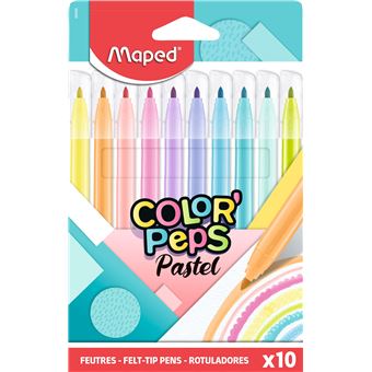 Étui de 10 feutres Maped Color' Peps Pastel - 1