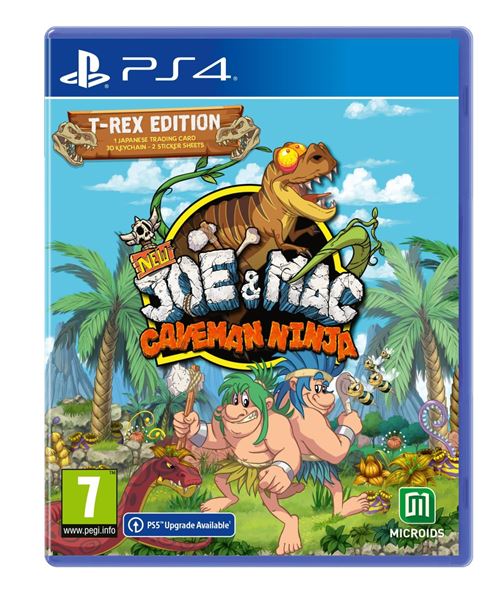 Pochette avant du jeu New Joe and Mac - Caveman Ninja - T-Rex Edition PS4