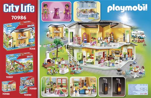Playmobil City Life 70986 Etage supplémentaire aménagé pour Maison Moderne  - Playmobil - à la Fnac