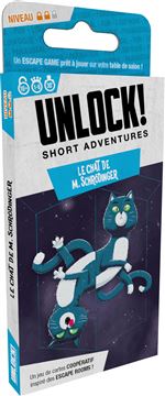 Jeu d'escape game Asmodee Unlock Short Adventure Le Chat de M. Schrodinger