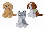 Animal en peluche Nicotoy Chien en matériel recyclé 28 cm Modèle aléatoire