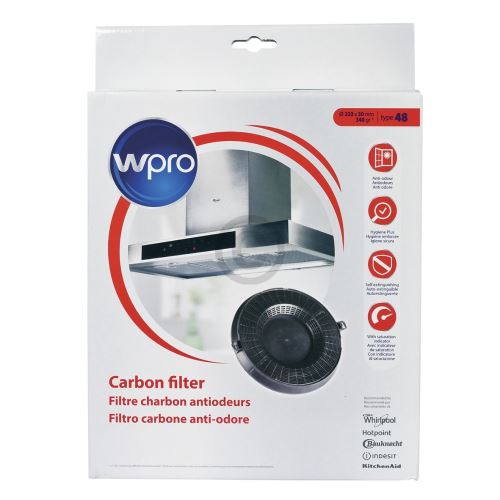 Filtre de hotte anti graisse Wpro Filtre charbon AMC037/1
