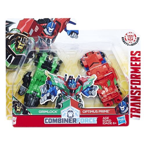 Pack de 2 figurines Transformers Combiner Force Optimus Prime et Grimlock