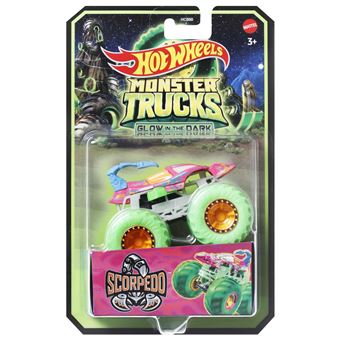 Hot Wheels - Monster Trucks - Coffret 10 Véhicules Phosphorescents