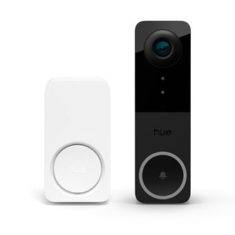 Pack sonnette vidéo filaire Philips Hue Noir et Blanc - 1