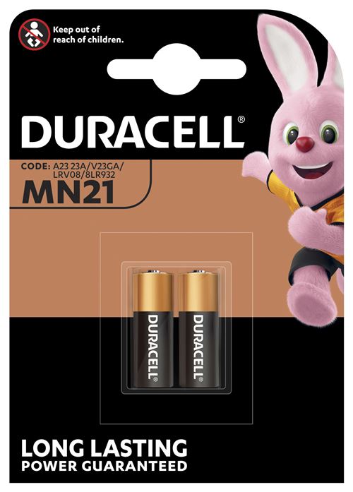 2 Piles Duracell Security MN21