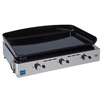 Plancha à gaz Eno Océane 65 6300 W Argent et Noir