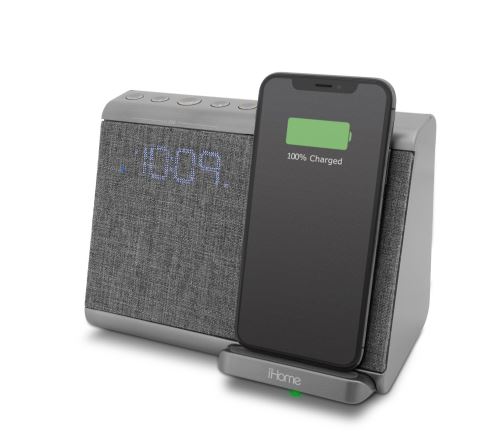 Réveil avec chargeur sans fil Ihome IBTW39 Gris