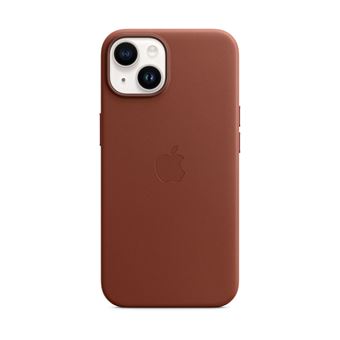 Apple - Coque de protection pour téléphone portable - compatibilité avec MagSafe - cuir - terre d'ombre - pour iPhone 14