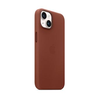 Apple - Coque de protection pour téléphone portable - compatibilité avec MagSafe - cuir - terre d'ombre - pour iPhone 14