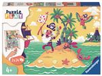 Set de 2 puzzles Ravensburger La chasse au trésor des pirates 24 pièces