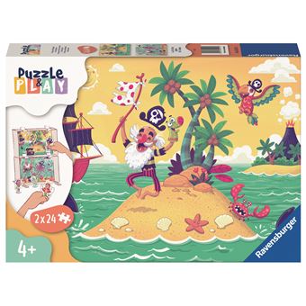 Set de 2 puzzles Ravensburger La chasse au trésor des pirates 24 pièces