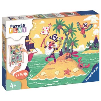 Set de 2 puzzles Ravensburger La chasse au trésor des pirates 24 pièces