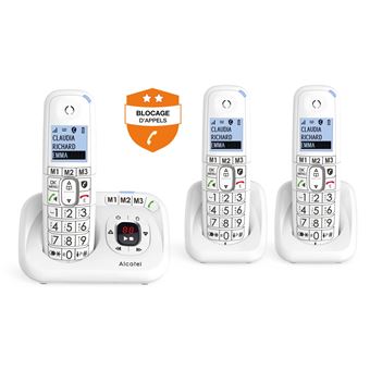 Téléphone fixe sans fil avec répondeur Alcatel XL785 Trio Blanc - 1