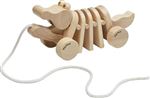 Alligator à tirer Plan Toys en bois naturel Beige