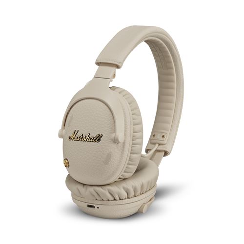 Casque sans fil circum auriculaire Marshall Monitor III avec réduction active du bruit Crème