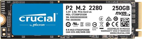 SSD interne M.2 Nvme Crucial P2 250GB