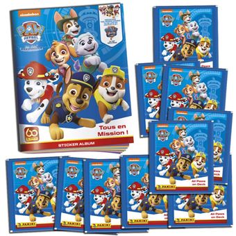 Pack Album Stickers La Pat'Patrouille Le Film - Inclut 1 Album + 50 Pochettes (250 Stickers) - Collection Enfants