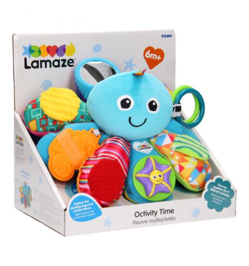 Tomy Bleu Pieuvre Lamaze Octivity Time Baby