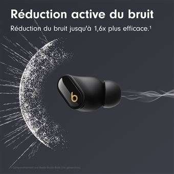 Écouteurs sans fil avec réduction du bruit Beats Studio Buds+ Noir/Or