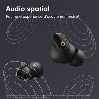 Écouteurs sans fil avec réduction du bruit Beats Studio Buds+ Noir/Or