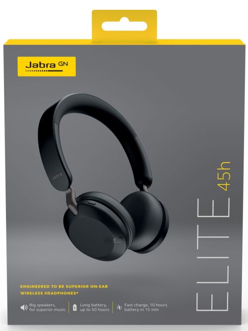 Jabra Elite 45h Casque sans fil Titane Noir - Casque audio - Achat