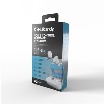 Ecouteurs sans fil True Wireless Skullcandy Grind avec reduction du bruit Gris clair et bleu