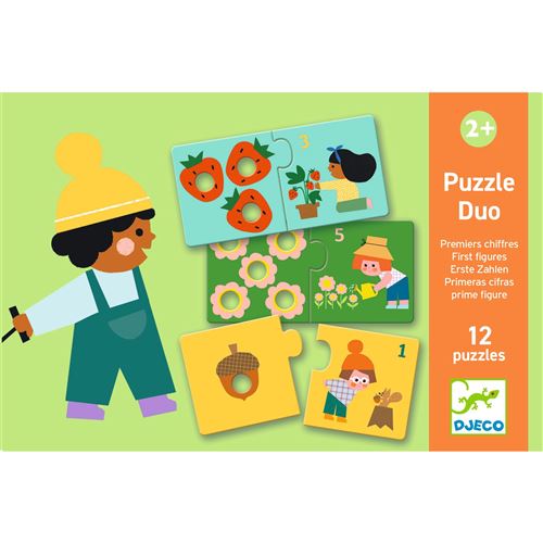 Puzzles Duo Djeco Premiers chiffres 24 pièces - Djeco