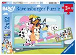 Puzzles 2 x 12 pièces Ravensburger S’amuser avec Bluey