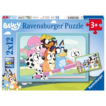 Puzzles 2 x 12 pièces Ravensburger S’amuser avec Bluey