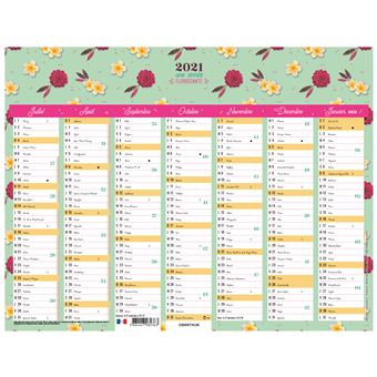 Planning 7 mois par face Oberthur Pop 21 x 27 cm Modèle aléatoire