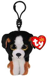 Porte-clés en peluche Ty Beanie Boo's Clip Roscoe Le chien 7 cm