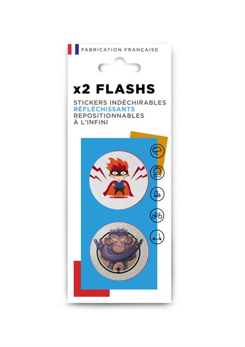 Flash Hero en Monkey Reflecterende Stickers
