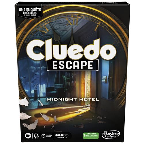 Jeu d'enquête Hasbro Gaming Cluedo Escape Midnight Hotel État correct - Hasbro Gaming reconditionné disponible sur Fnac