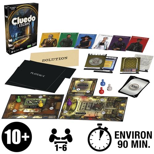 Hasbro Cluedo Escape : Le Club Des Illusionnistes – Jeu De Détective Coopératif, Dès 10 Ans, 1-6 Joueurs