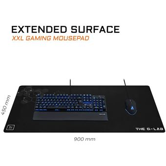 Tapis de souris gaming The G-Lab Barium XXL Noir