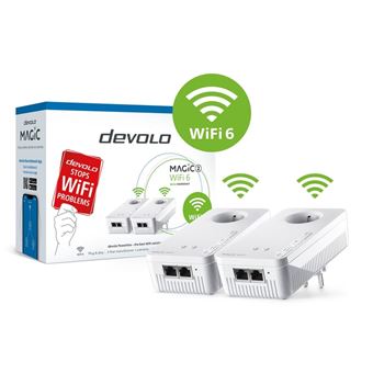Kit Devolo Magic 2 WiFi 6 Next Starter | Adaptadores Powerline Con WiFi 6 | Hasta 3000 Mbps, Ideal Para Varias Plantas