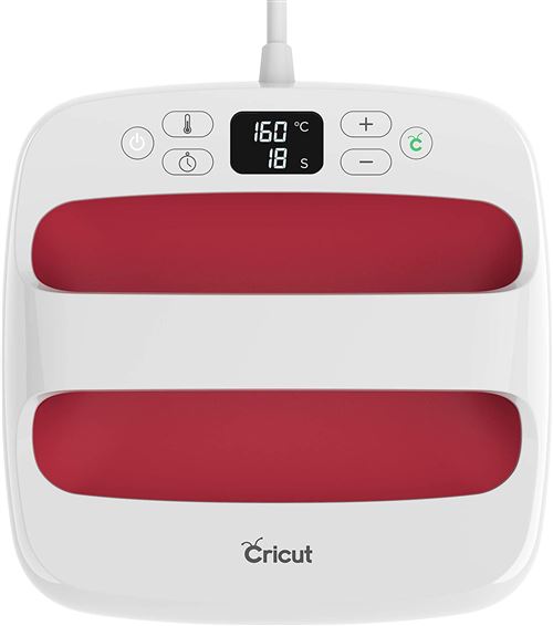 Presse à chaud Cricut Easypress Moyen format Blanc et Rouge