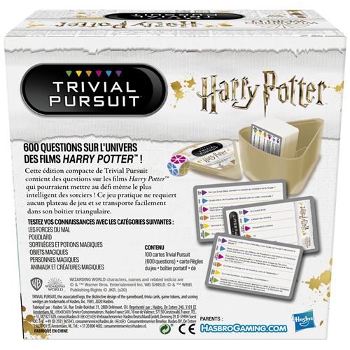 Trivial pursuit Harry potter - Jeu de société - Librairie Cosmopolite