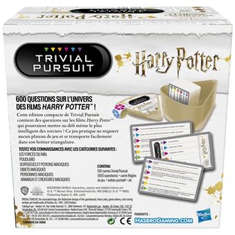 Jeu de culture générale Hasbro Gaming Trivial Pursuit édition Wizarding World Harry Potter