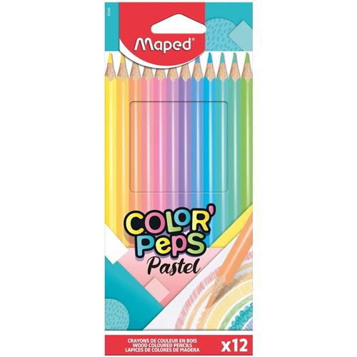 Maped Feutres de Couleur Color'Peps Feutres de Coloriages et Dessins Pastel 10 Couleurs Douces et Acidulées Boîte carton 845469 - vue 1