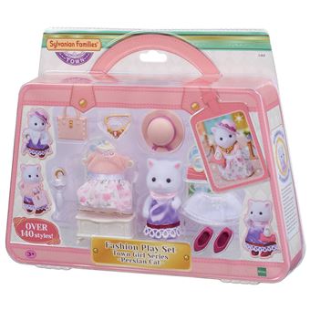 Playset Sylvanian Families 5461 La valisette de mode et grande sœur chat persan